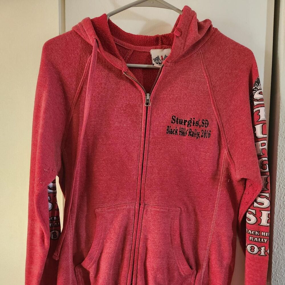Unbranded Men's Red and Pink Hoodie